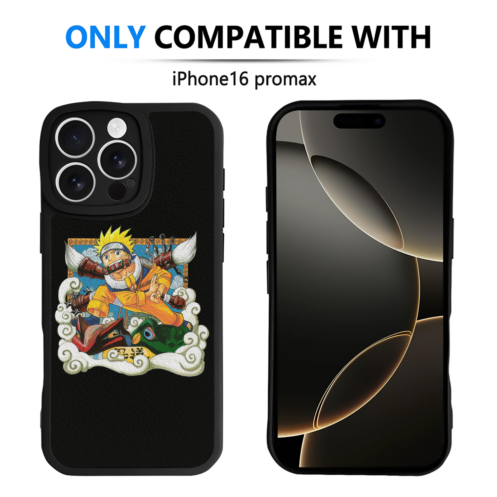 （画像用） NARUTO -ナルト- うずまき ナルト Uzumaki Naruto 【iPhone 16シリーズ対応】シリコンスマホケース（レザー調） 材質：シリコン